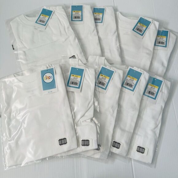 Lot Of 10 Circo White Long Sleeve Tee Blanks NWT Size 12 Mo - Picture 4 of 5